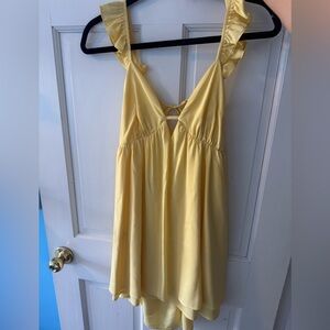 Yellow Ruffled Women's dress